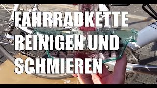 Fahrradkette reinigen und schmieren mit dem Kettenreiniger [upl. by Shepley]