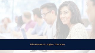 Effectiveness in Higher Education [upl. by Nakashima]