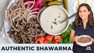 Lebanese Style Beef SHAWARMA amp Tahini Sauce [upl. by Edgard]