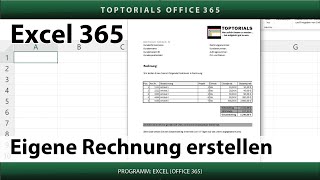 Eigene Rechnung erstellen ganz einfach  Excel 365 Tutorial [upl. by Giulia]