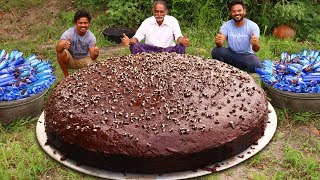 BIGGEST OREO CHOCOLATE CAKE RECIPE PREPARED BY OUR GRANDPA  Oreo Biscuit cake Recipe [upl. by Hortense]