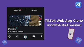 TikToK Clone using HTML CSS amp JavaScript [upl. by Naerol]