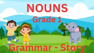 Nouns  Naming Words  English Grammar  Short Story  Grade 1 Colorful  Easy Learning [upl. by Ellehsad]