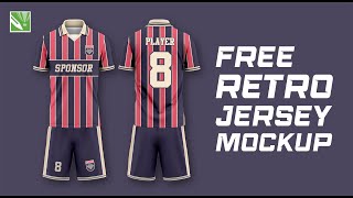 Retro Jersey Mockup CorelDraw  Free Download Mockup Jersey [upl. by Lance]