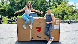 Unboxing a Brand New 2025 Rare Ducati Motorcycle [upl. by Aivatnuhs]