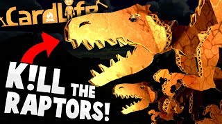 CardLife  FIGHTING amp KILLING A PACK OF GIANT RAPTORS New Survival Game  CardLife Gameplay Part 1 [upl. by Spike]