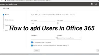 How to add users in office 365  Assign office 365 licenses in admin center  Create users accounts [upl. by Ameer435]