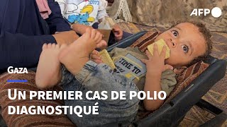 Un petit garçon de 10 mois malade de la polio dans la bande de Gaza  AFP [upl. by Alsi]