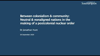 Between Colonialism amp Community — By Dr Jonathan Hunt [upl. by Dnaltruoc]