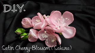 DIY Satin CherryBlossom Sakura さくら  MyInDulzens [upl. by Adiari946]