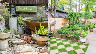 Very Small Garden Ideas On A Budget  Small Back Garden Ideas  Small Courtyard [upl. by Namaan]