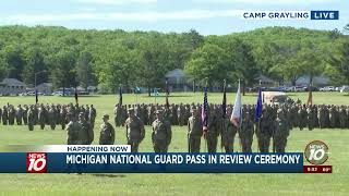 Michigan National Guard Pass in Review ceremony at Camp Grayling [upl. by Xylia]