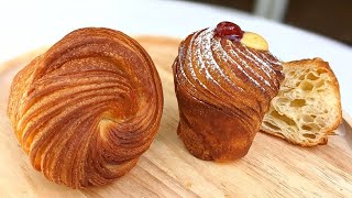 The cruffin you have been searching for 54 hydration Vanilla custard filling and Jam [upl. by Roi]