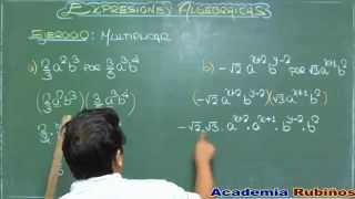 MULTIPLICACION DE MONOMIOSEJERCICIO RESUELTO [upl. by Akilat42]