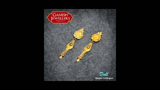 Very lightweight 22k hallmark gold HUID earrings designs😍 [upl. by Aivle]