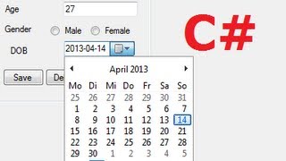 C Tutorial 23 How to use DateTimePicker and save date in Database [upl. by Seek]