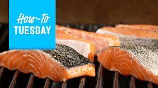 How to Grill Salmon Steaks and Fillets  Food Network [upl. by Ysle]