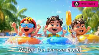 Splish splash jump so high water fun poem 3D animation for kids [upl. by Neff]