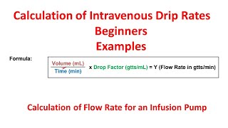 Intravenous Drip Rate  Flow Rate for Infusion Pump Calculations  IV flow rate BiologyLectures [upl. by Enitsed]