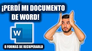 ☑️ Recupera Archivos de WORD No GUARDADOS O PERDIDOS  8 MÉTODOS ☑️ [upl. by Nomahs]