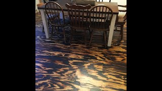 DIY Wood Flooring Torched Plywood Floor [upl. by Elleoj404]