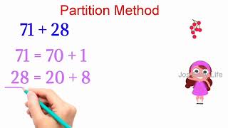 Partition Method for Addition  Easy Method To Solve Addition Numbers [upl. by Notsirk]