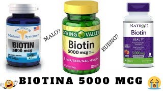 TODOS PUEDEN TOMAR BIOTINA DE 5000 MCG DEFICIENCIA DE BIOTINA  BIOTIN recuperandomisrizos [upl. by Freyah]