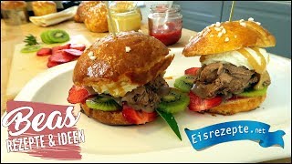 EisBurger  Eistrend 2017  Das ist Angesagt  Brioche Burger Buns Rezept [upl. by Haleak112]