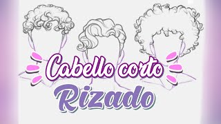 🌻TUTORIAL Cómo dibujar cabello corto RIZADO [upl. by Maloy774]