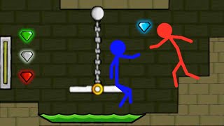 Watergirl and Fireboy  Complete Edition 4  Stickman Animation [upl. by Ivett24]