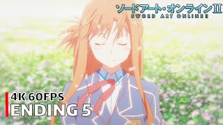 Sword Art Online  Ending 5 4K 60FPS  Creditless  CC [upl. by Shena]