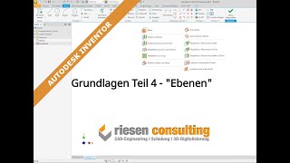 Autodesk Inventor 2023  Grundlagen Teil 46 Ebenen erstellen Deutsch Schulung Tutorial [upl. by Ideih]