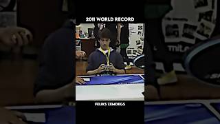 Feliks Zemdegs 2011 world record solve in 566 seconds [upl. by Sothena480]