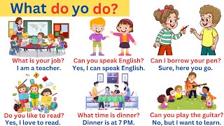 What do you do Daily English Sentences  Action verbs for Beginner  Learn English Speaking [upl. by Nodnarbal]