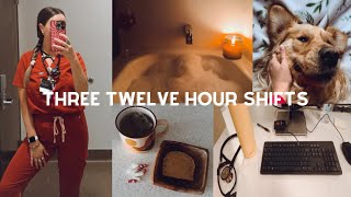 REGISTERED NURSE  three twelve hours shifts in a row in the emergency department vlog  honest chat [upl. by Alvy]