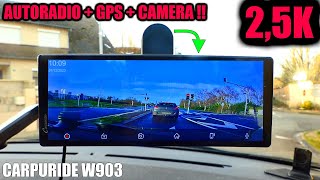 je test un Autoradio avec CAMERA 25K Navigation GPS APPLE Carplay amp Android Auto CARPURIDE W903 [upl. by Revorg]