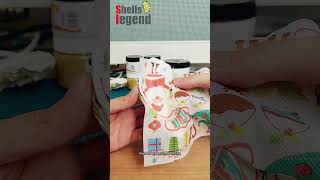 Simple Tutorial for Oyster Shell Christmas Ornaments diy shellideas craft [upl. by Aniretak625]