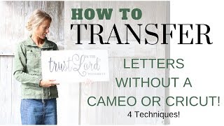 How to Transfer Letters onto Wood  DIY Letter Transfer  Sign Tutorial [upl. by Rudin]