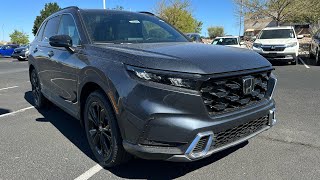 2024 Honda CRV Sport Touring Hybrid  Meteorite Gray Metallic  Gray Interior  Walkaround [upl. by Shepperd]