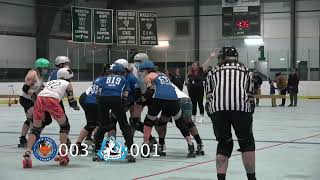 TWIN STATE DERBY v ROLLER DERBY QUEBEC APRIL 29 2023 at Woodstock Union Arena [upl. by Yoko]