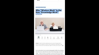 Why “Wisdom Work” Is the New “Knowledge Work” [upl. by Aelgna]