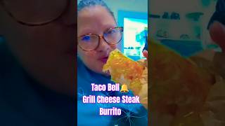 TACO BELL GRILLED CHEESE STEAK BURRITO tacobell foodie grilledcheesesteakburrito [upl. by Anauqal416]