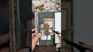 Scarecrow 🎃 ASMR Journal With Me  Halloween Scrapbooking shorts [upl. by Silva]