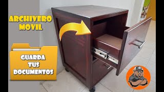 👀🚨Mirá Como Construí un Archivero Movil de Madera  Guarda tus documentos [upl. by Christye]