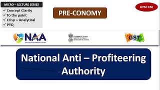 National AntiProfiteering Authority in GST in HINDI PIB 29 NOVEMBER 2017  STUDY IAS [upl. by Linson]