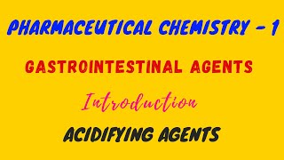 Acidifying agents  Hydrochloric acid  HCL  Gastrointestinal Agent  Pharmaceutical Chemistry l [upl. by Rola95]