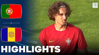 Portugal vs Andorra  Highlights  U21 European Championship Qualification 08092023 [upl. by Ellessig890]