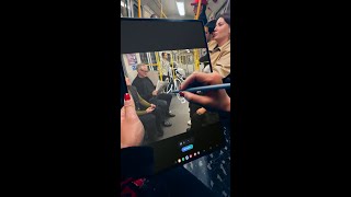 Ganz normale UBahnFahrt in Berlin Nicht mit dem Galaxy Tab S10 Ultra und Skizze zu Bild [upl. by Elleniad]