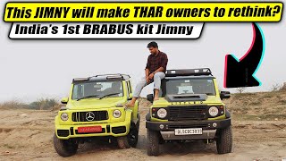 Indias one and only JIMNY with Brabus Kit  THAR owners will rethink again 🔥 Most Modified JIMNY [upl. by Alyakim]