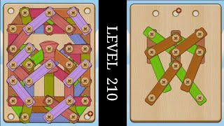 WOOD NUTS amp BOLTS PUZZLE LEVEL 210 SOLVED ANSWERS [upl. by Zuliram414]